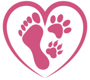 Heart Foot with Dog and Cat Paw Print