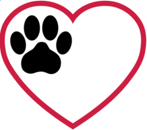 Paw in Heart Outline