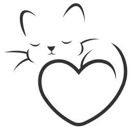 Sleeping Kitten Heart